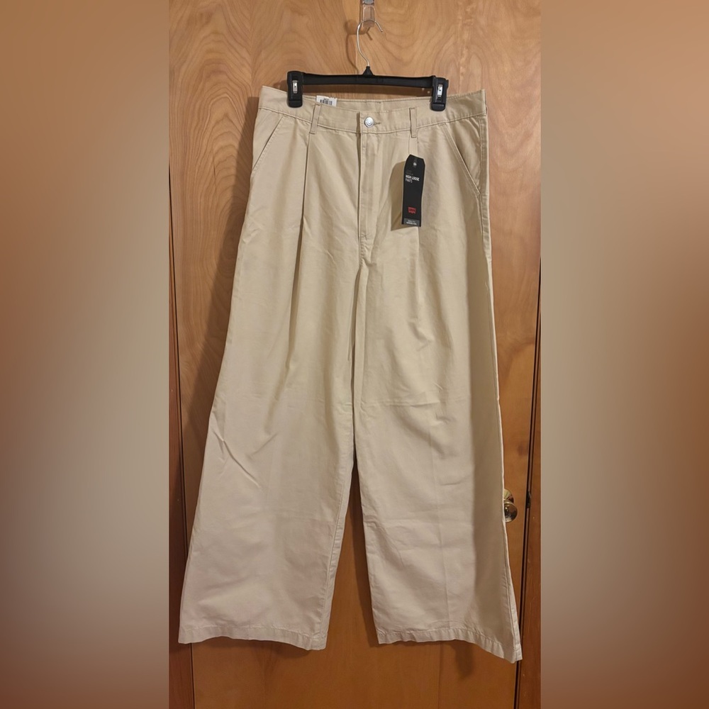 Levi's Tan Chinos Classic Cotton Blend High Loose Pants Size 32x32